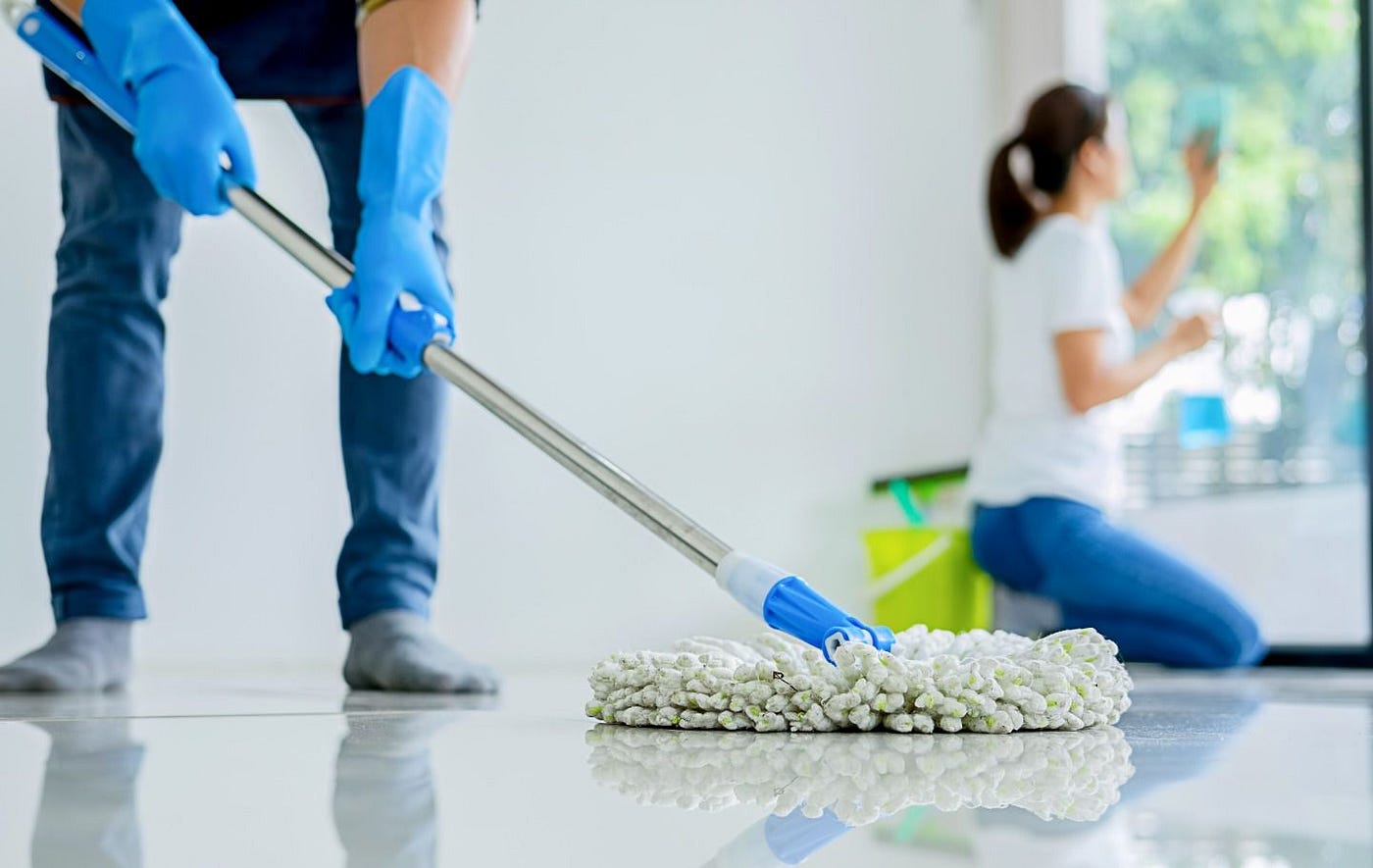 Cleaning with mop